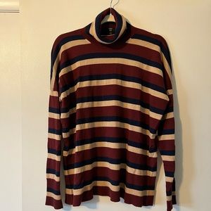 J. Crew Striped Turtleneck - Large